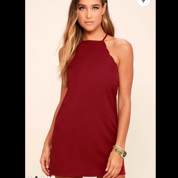LuLus Endlessly Endearing Wine Red Dress Medium - Picture 2 of 11